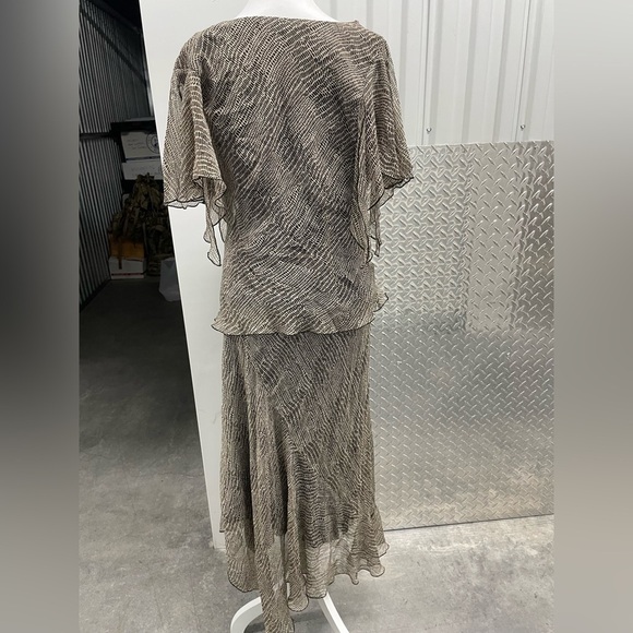 Robbie Bee Vintage 2 Piece Silk Skirt Set 12 Asymmetric Fairycore Whimsical 90s - Picture 2 of 12